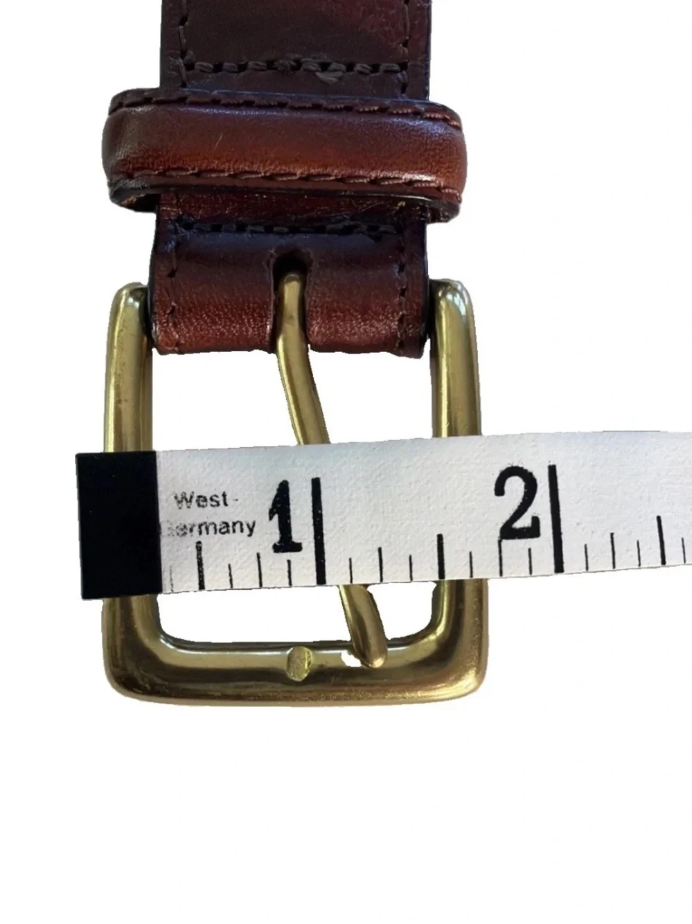 Vintage Brighton 98067 Brown Braided Leather Belt Sz 36 Solid Brass Buckle Nice